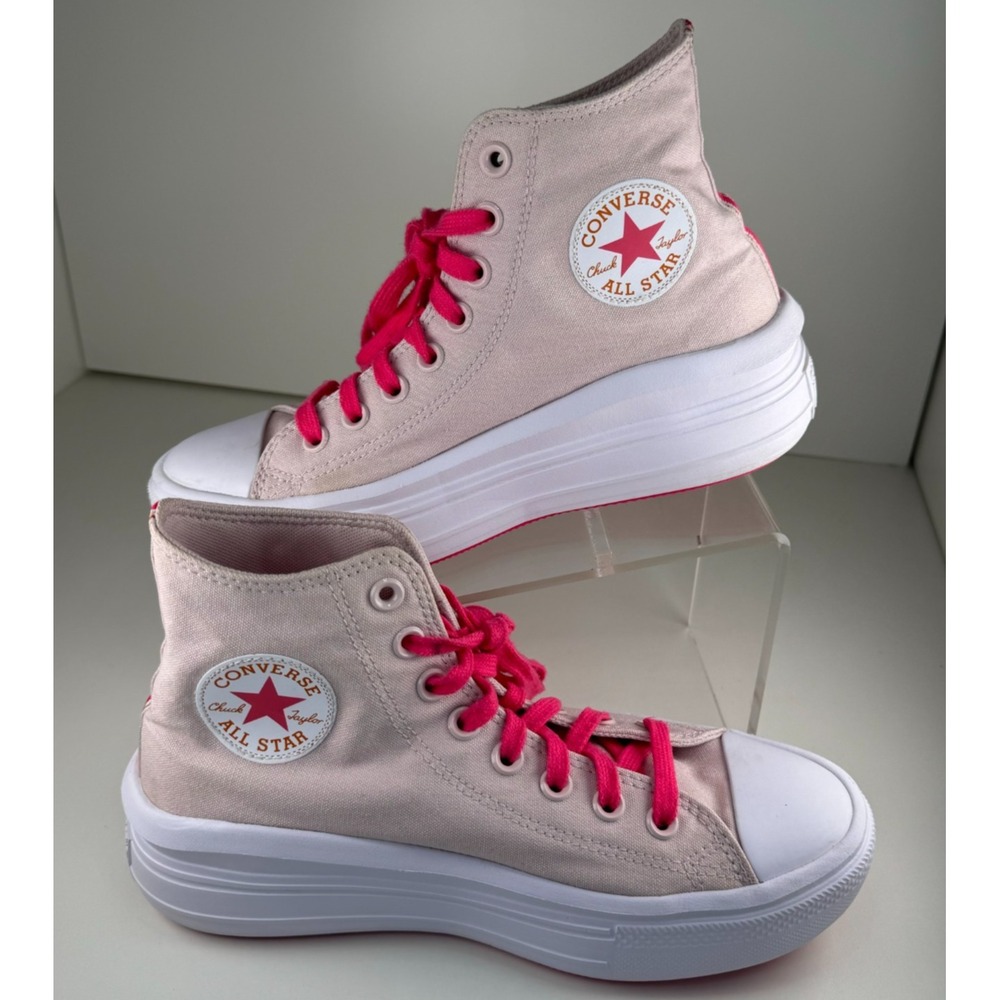Converse Chuck Taylor All Star Move Chunky Cusion Hightops Barely Rose Pink 8.5